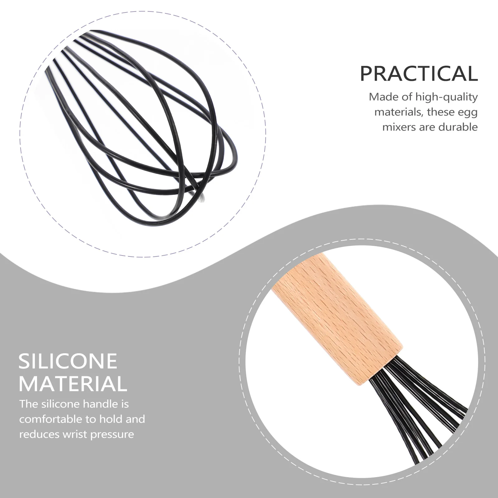

4pcs Silicone Egg Mixer Sturdy Handheld Stirrer Creative Puddler For Dough Paste Mixing Household Kitchen Baking Tool