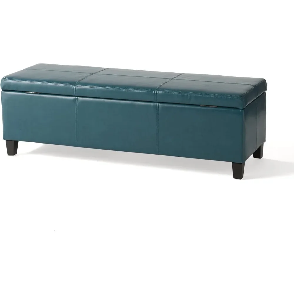 Storage Ottoman Foot Stool Teal 17. 50D X 51. 25W X 16. 25H Freight Free Hallway Living Room Furniture Home