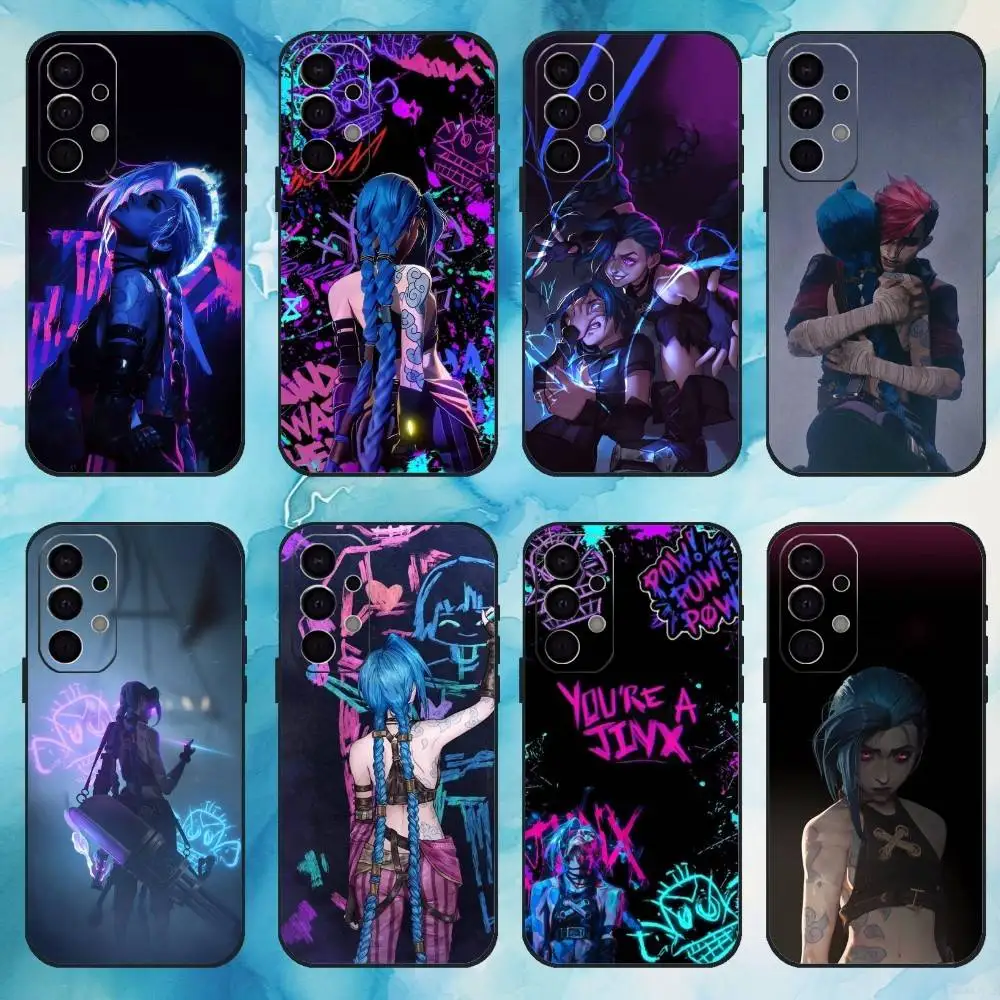 

L-League of Legends L-LOL Jinx Phone Case For Samsung Galaxy A73,A72,A71,A70,A53,A52,A51,Others Soft Black Cover