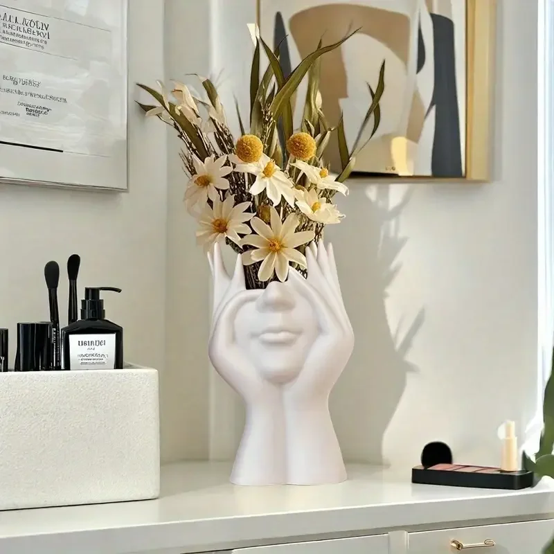 الإبداعية جسم الإنسان الفن التصميم اللوازم المكتبية سطح المكتب متعدد الوظائف تخزين حامل قلم فرشاة للمكياج حامل الديكور