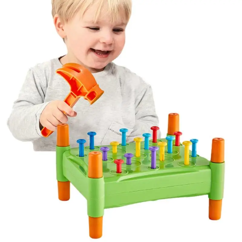 Peg Boards For Children Exciting Montessori Style Learning Toy For Fine Motor Skills Hand-Eye Coordination Peg Toys Color