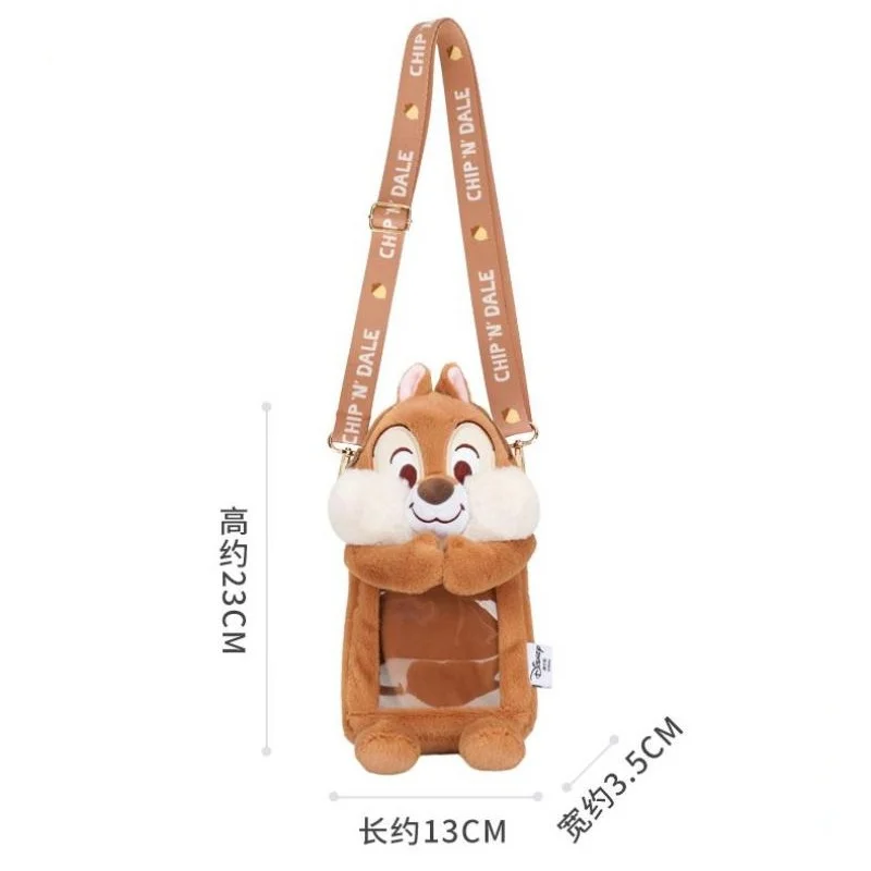 Disney Chip \'n\' Dale Mobile Phone Shoulder Crossbody Bag Cartoon Cute Doll Touch Screen Portable Mobile Phone Bag Birthday Gift