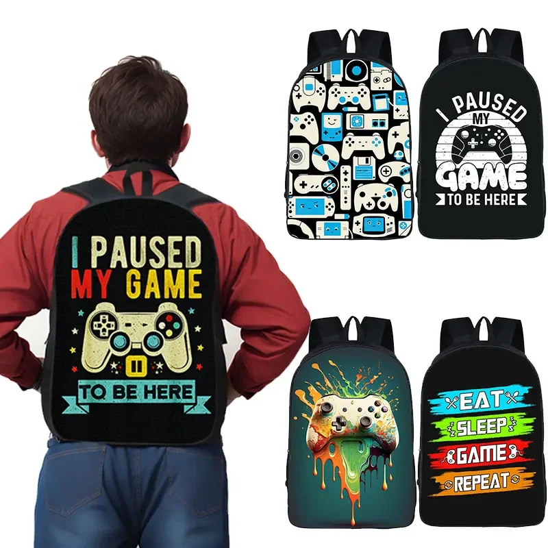 

Funny Weapon Gamer Print Backpack Women School Bags Video Game Fans for Travel Student Durable Rucksack for Teenager Bookbags