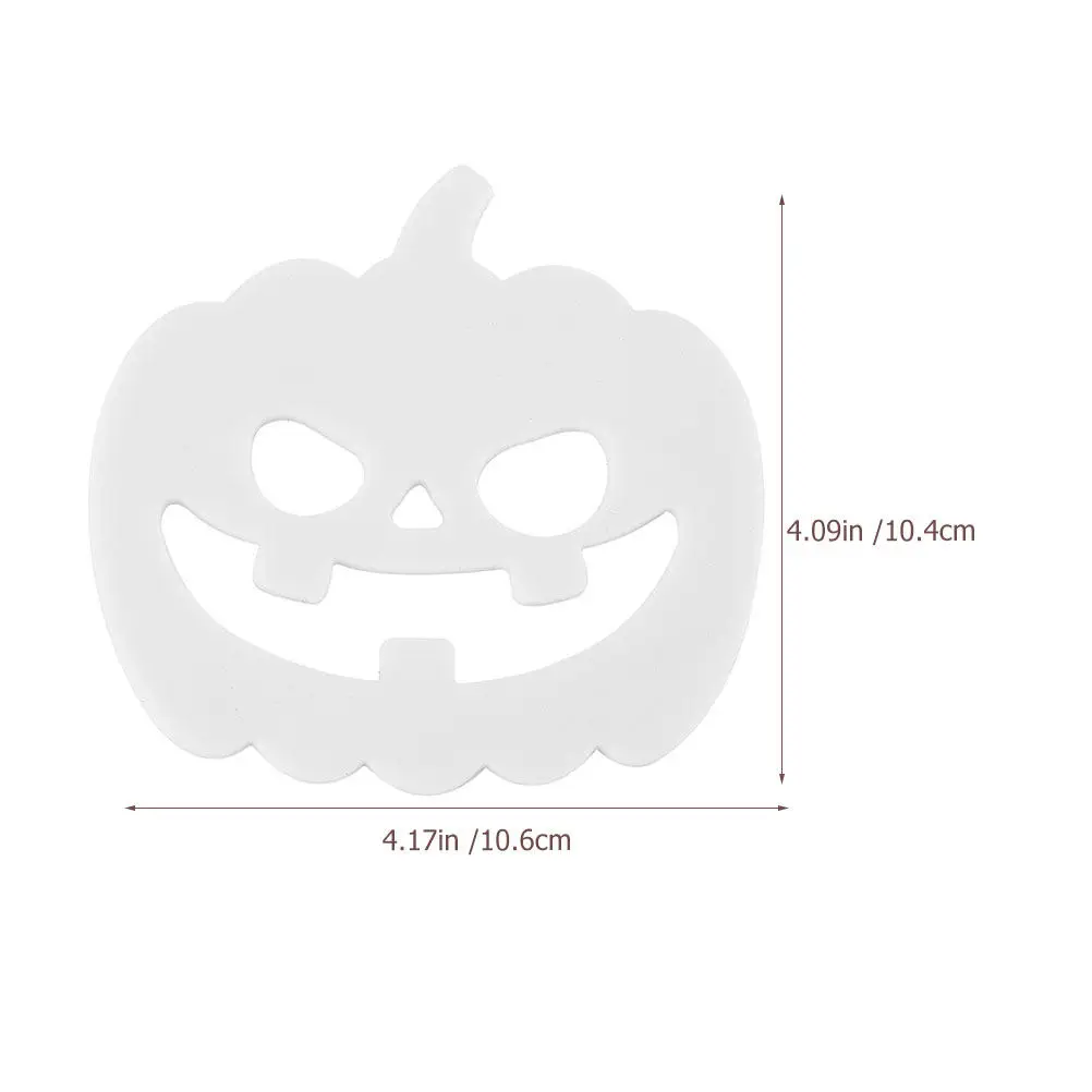 10Pcs Halloween Pumpkin Shaped Luminous Coasters Heat Insulation Mats for Drinks Party Table Adornments Home Use