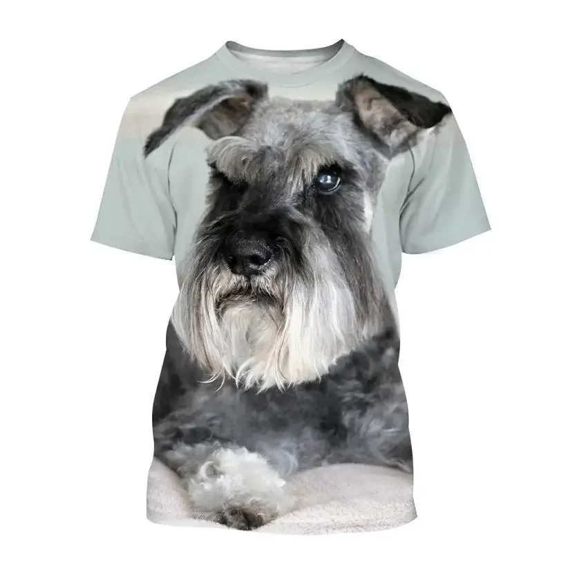 Men's Children's Funny Cute Pet Street 3d Print Fashion Chenille Dog Pattern Casual Street Style Summer Lightweight Top