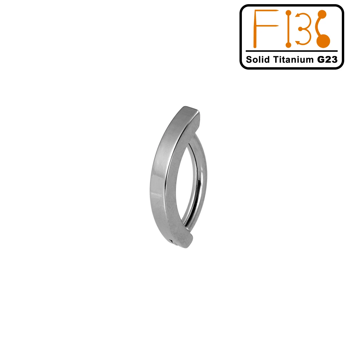 F136 Solid Titanium G23 Belly Button Ring with Heart