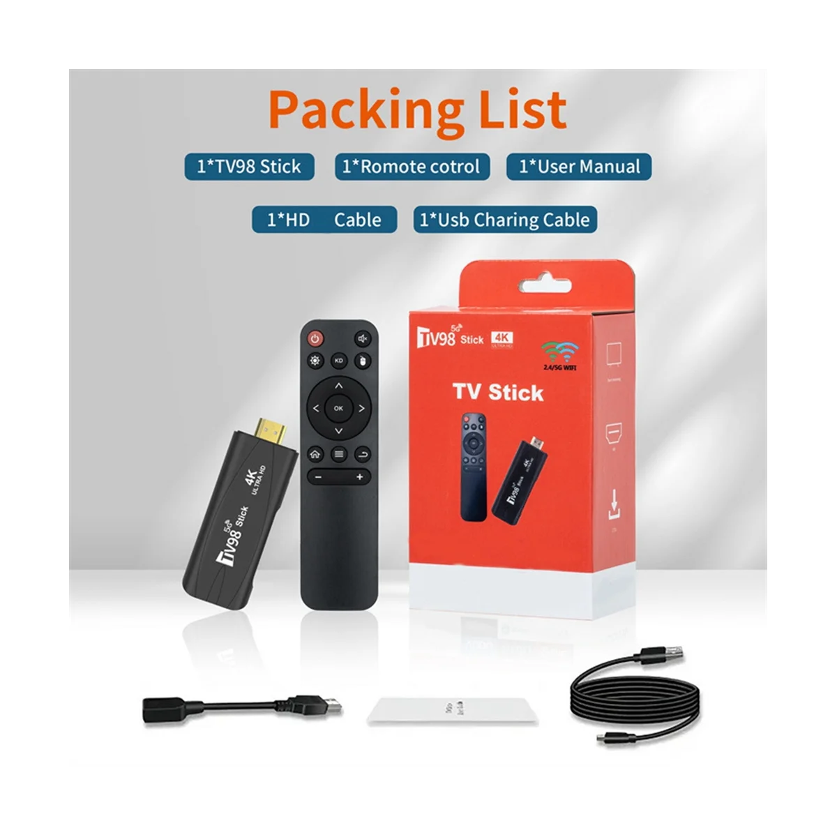 TV Stick Rockchip 3228A Quad-Core Android 12.1 TV BOX 2.4G Wifi 1GB 8GB 4K Smart Player TVBox Dongle Set Top Box