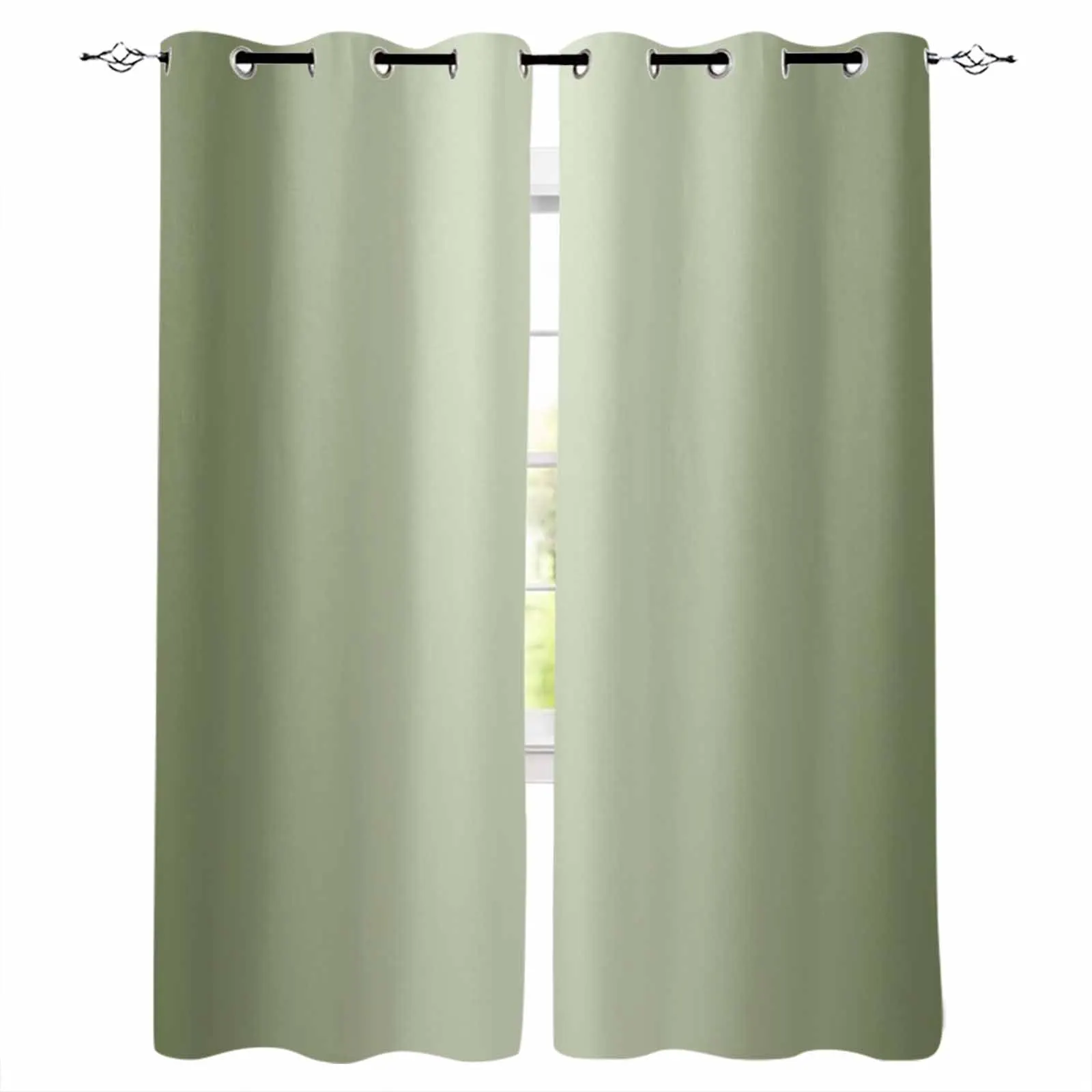 Sage Green Gradient Blackout Curtains For Living Room Bedroom Window Treatment Drapes Home Decor