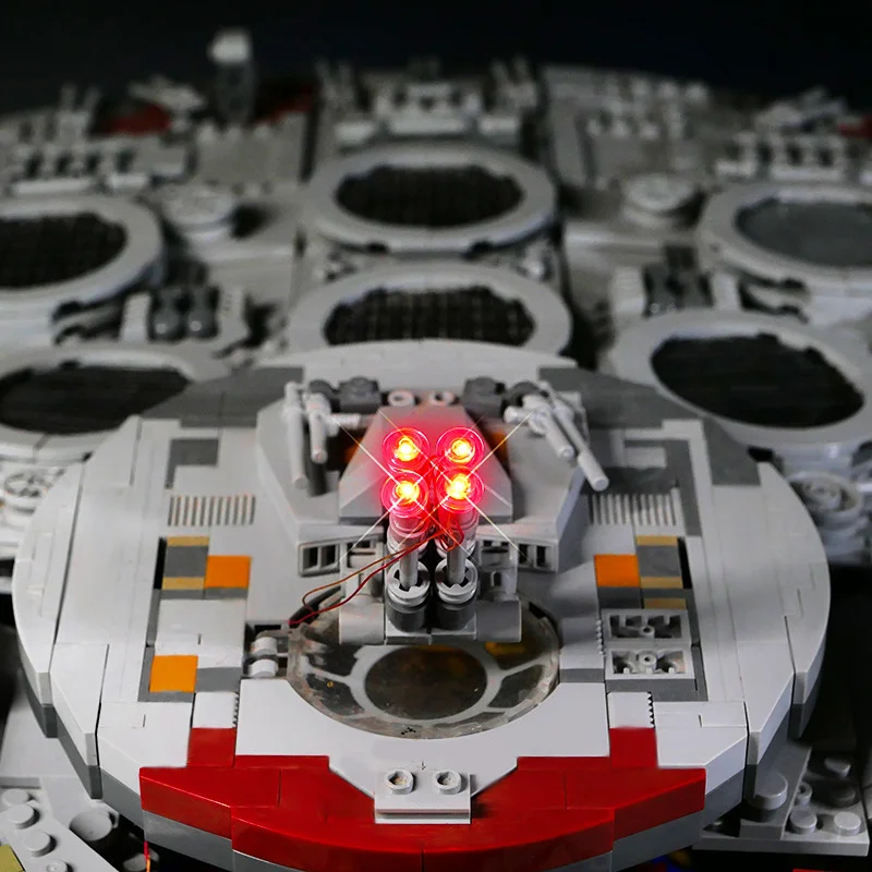 75192 UCS Space Falcon 모델과 호환되는 DIY LED 조명 키트 빌딩 디스플레이용 원격 제어 조명 세트(조명만 해당)