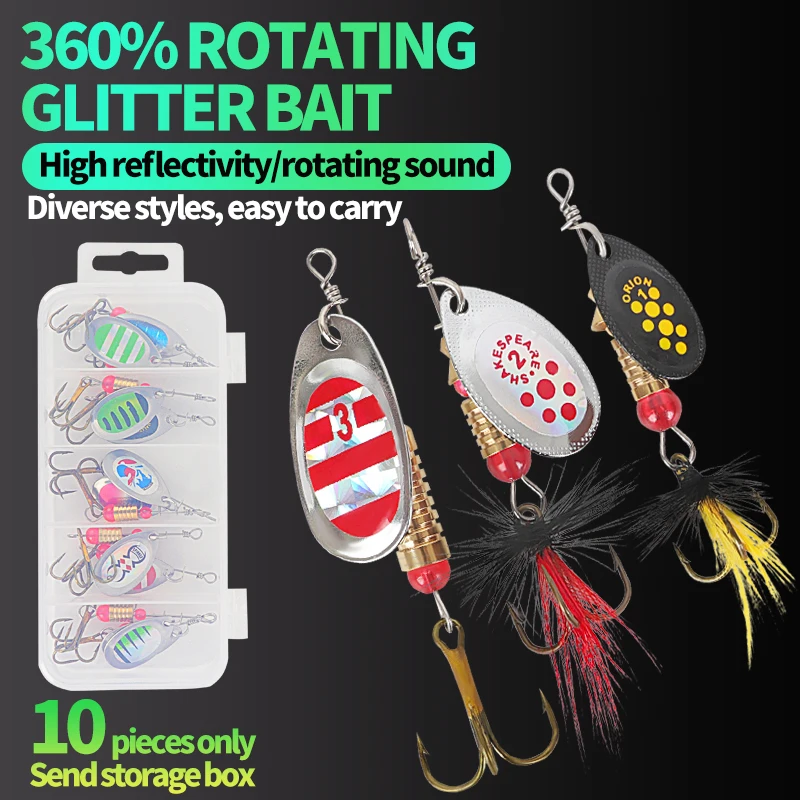 

10pcs/Lot Metal Spoon Spinner Lure 4 To 9g 3.5g Spoonbait Crankbaits Fishing Wobblers for Pike Crochet Set Bait Tackles