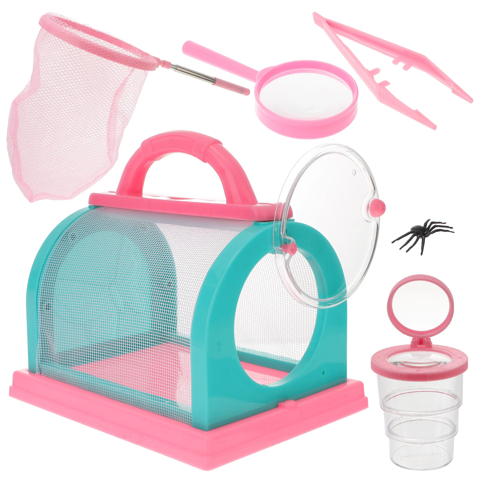 Insect Observation Kit Kid Bug Catching Net Outdoor Cage Toddler Toy Toys Exploration Catcher for Kids with Tweezers Explorer