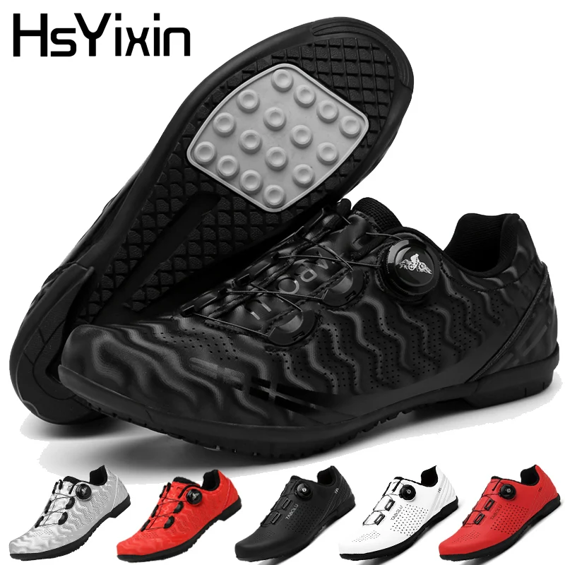 

HsYixin Flat MTB Cycling Shoes Highway Flat Rubber Anti-slip Men's and Women's Bicycle Sneakers Breathable Bicycle TrainingShoes