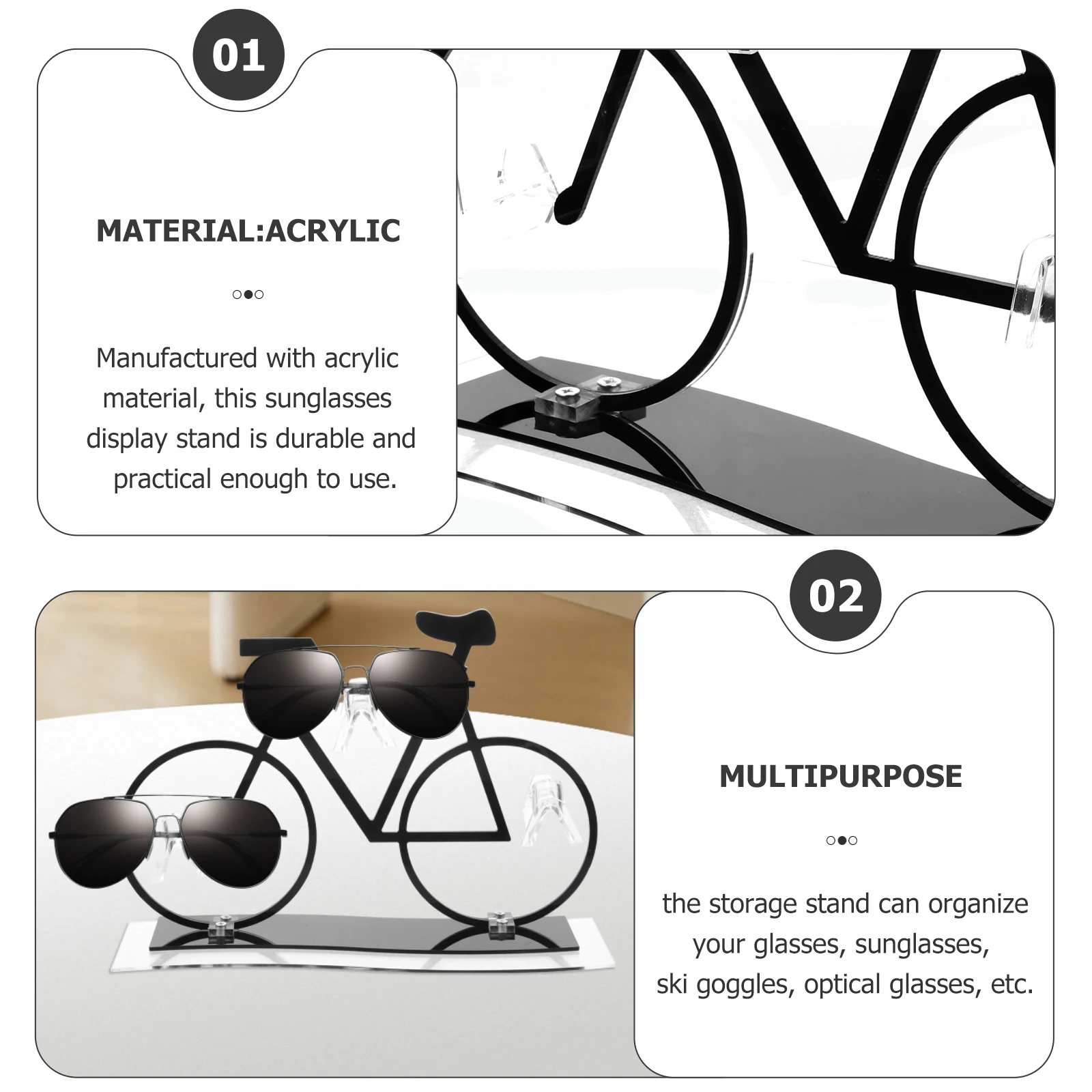 

Motorcycle Shaped Glasses Display Stand Multi-Tier Sunglasses Multi-Tier Glasses Holder Holder Rack For Home Desk Store Decor