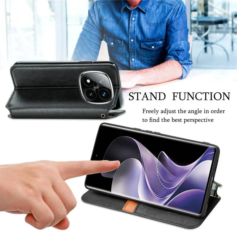 For Xiaomi Redmi Note 14 15 Pro Plus 4G 5G Luxury Case Magnet Leather Texture Wallet Funda Mi Phone Redmi 15 15C 14C Flip Cover