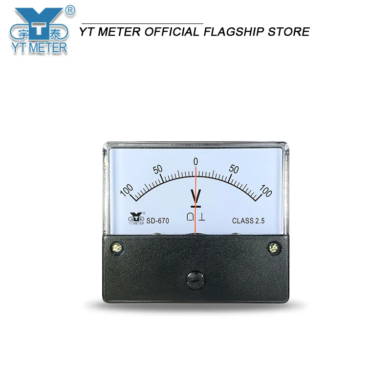 SD670 DC positive and negative voltmeter 5v ± 10v 15v 20v 30v 50v 100v 150v 200v bidirectional 30vdc75vdh670be670 pointer meter