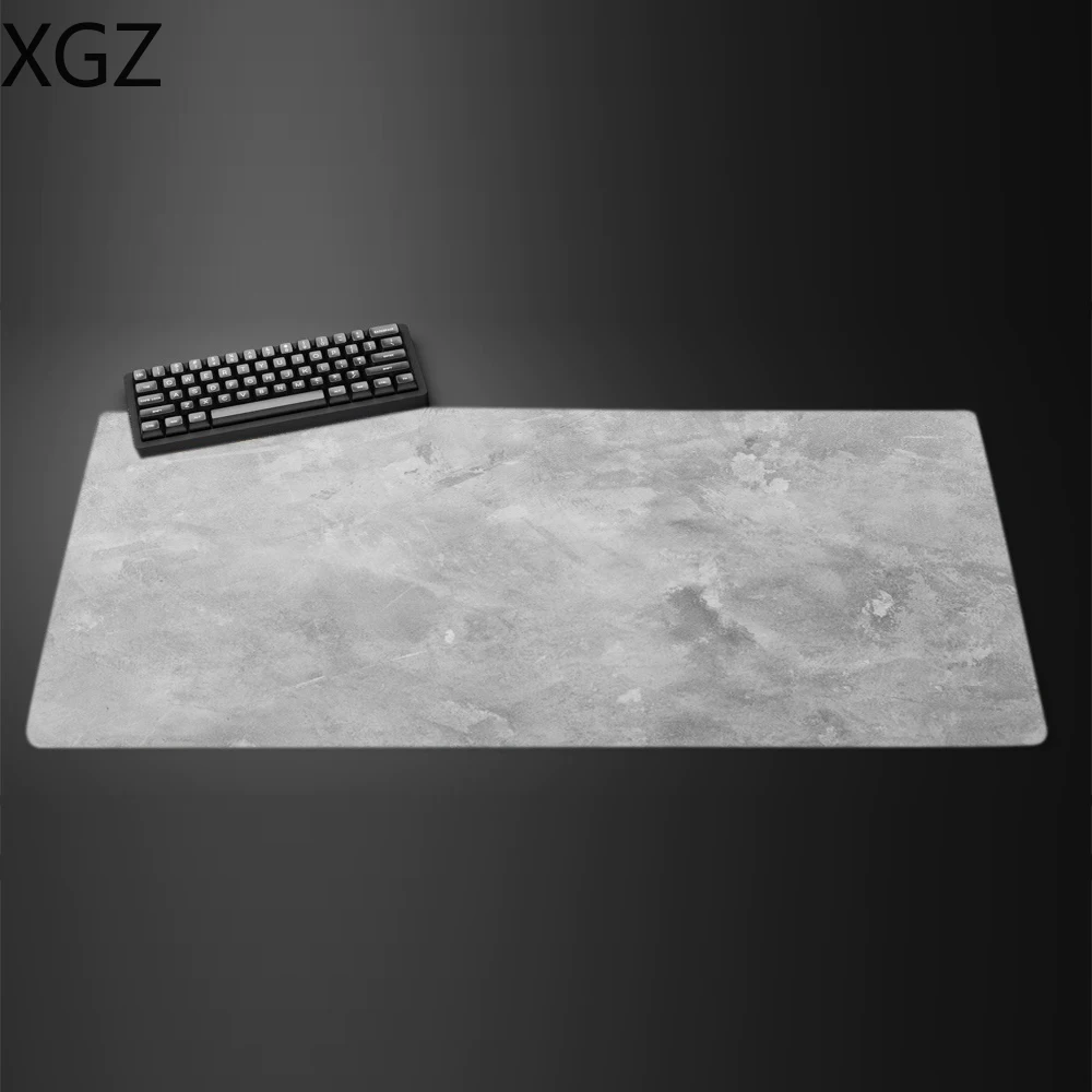 Gray large non-slip and stain-resistant mouse pad Marble Keyboard Accessories Office Computer Setting Desk Mat