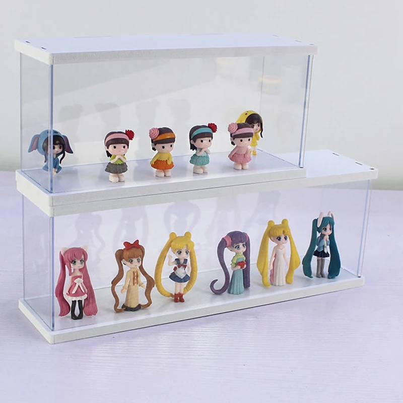 1-4 Layer Acrylic Display Box for Figurine Doll Car Model Storage Organizer Toy Clear Display CaseCabinet Dust Cover Blind Box