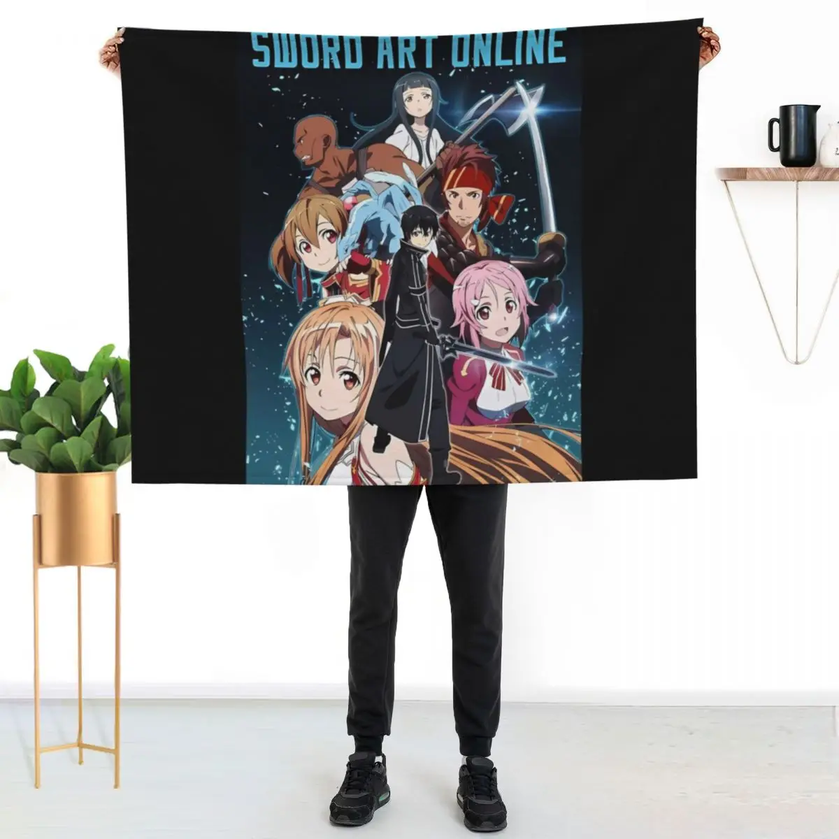 SAO Full Squad Throw Blanket Cozy Throw Blanket for Bed Sofa Chair