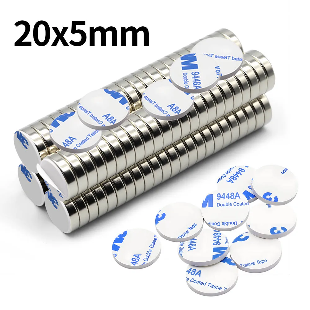 

20x5mm Refrigerator magnets iman With double-sided tape DIY Office Whiteboard Workshop