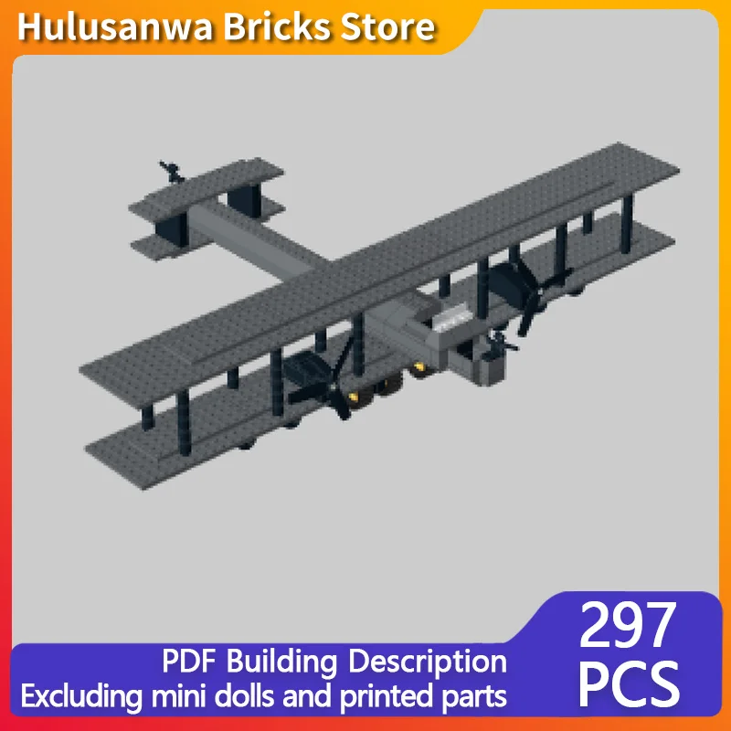 

Биплан, тяжелая модель бомбардировщика MOC, строительные кирпичи, военное оборудование, модульные технологии, подарки, праздник, сборка, детские игрушки, костюм