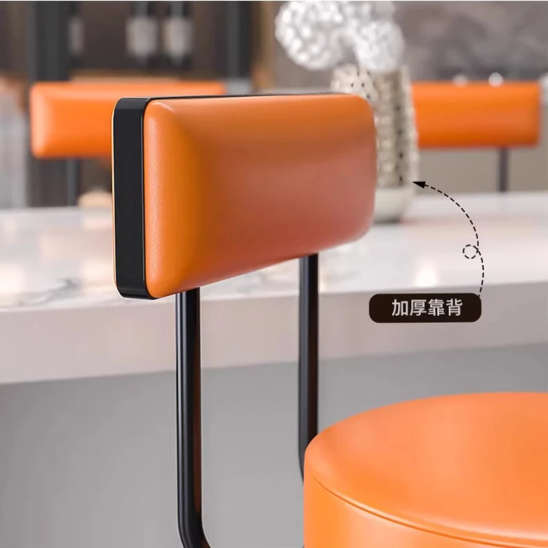 الصناعية الحديثة بار البراز الأسود الحديد المطاوع كرسي مرتفع مع مسند الظهر خمر حانة مقعد كراسي المطبخ المنزلية الأنيقة