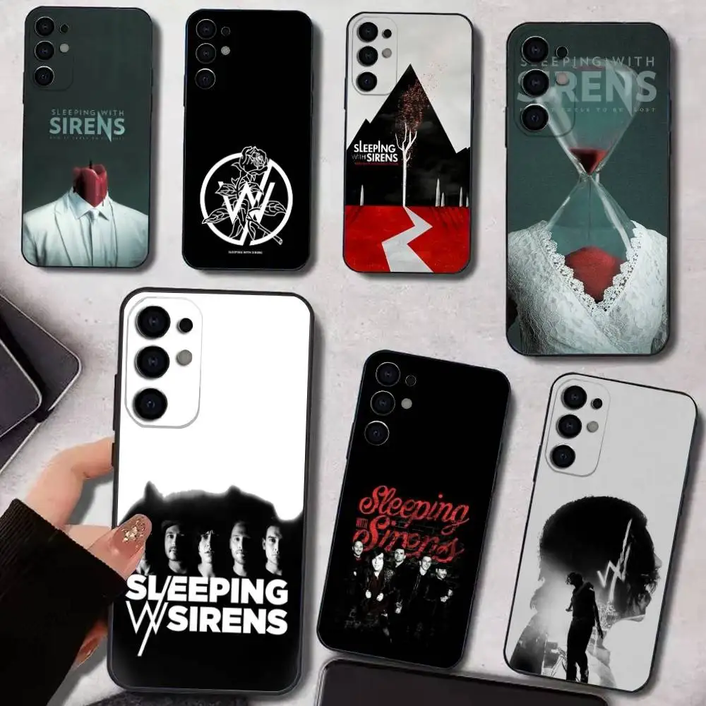 

Band S-Sleeping With S-Sirens Phone Case For Samsung S25,S24,S21,S22,S23,S30,Ultra,S20,Plus,Soft Silicone Black Cover