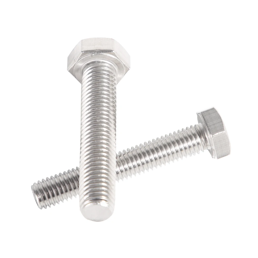 M3 M4 M5 M6 M8 M10 M12 M14 M16 A2-70 304 Stainless Steel Metric Thread DIN933 Hex Bolt External Hexagon Head Screw L=6-100mm