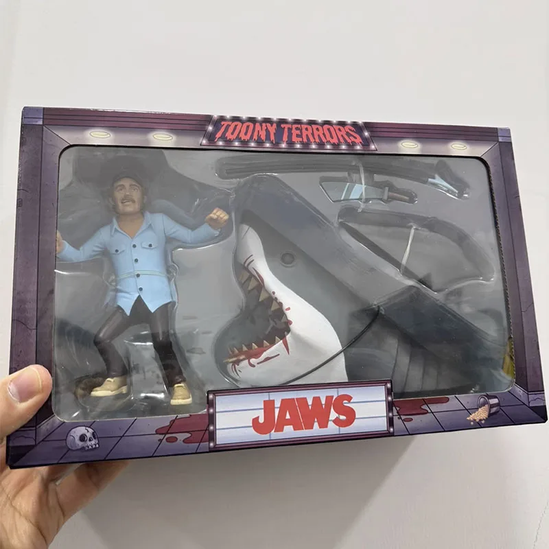Toony Terrors NECA 03346 Figura JAWS Hooper Figuras de ação Anime PVC modelo móvel boneca ornamento brinquedos presente original para crianças