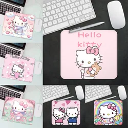 Розовый милый мультяшный игровой коврик для мыши Hello Kitty XS, маленький Коврик Для Мыши для ПК, геймера, настольное украшение, офисный коврик для мыши, коврик для настольного компьютера