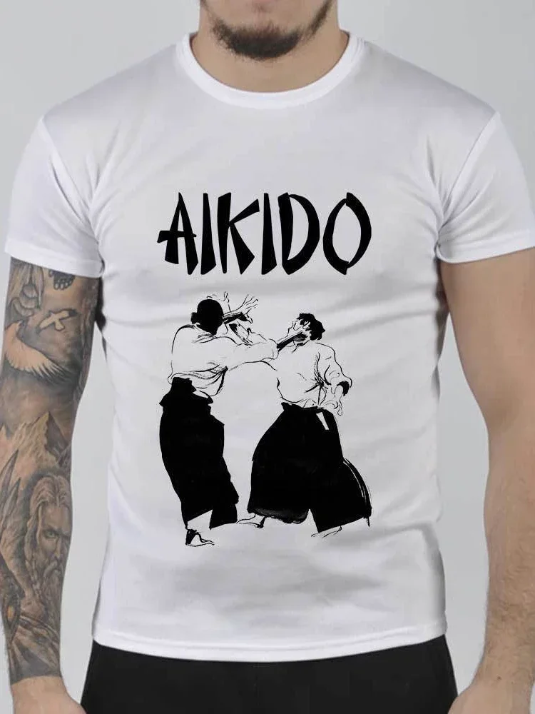 harajuku fashion Cool Design Japanese Martial Arts Aikido Layout T  Summer Cotton Short Sleeve O-Neck Mens T Shirt New S-5xl