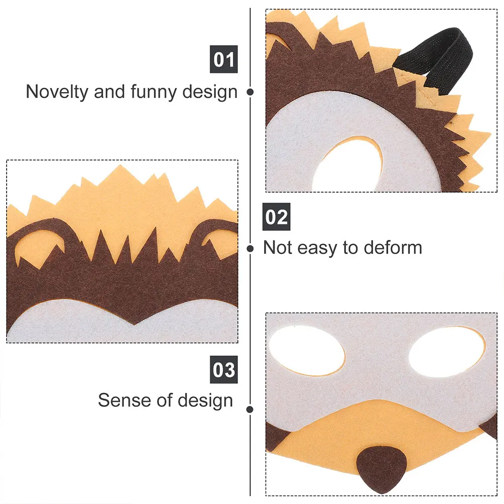 

5 Pcs Animal Mask Cute Hairy Children Dress up Cosplay Masks Non-woven Fabric Party