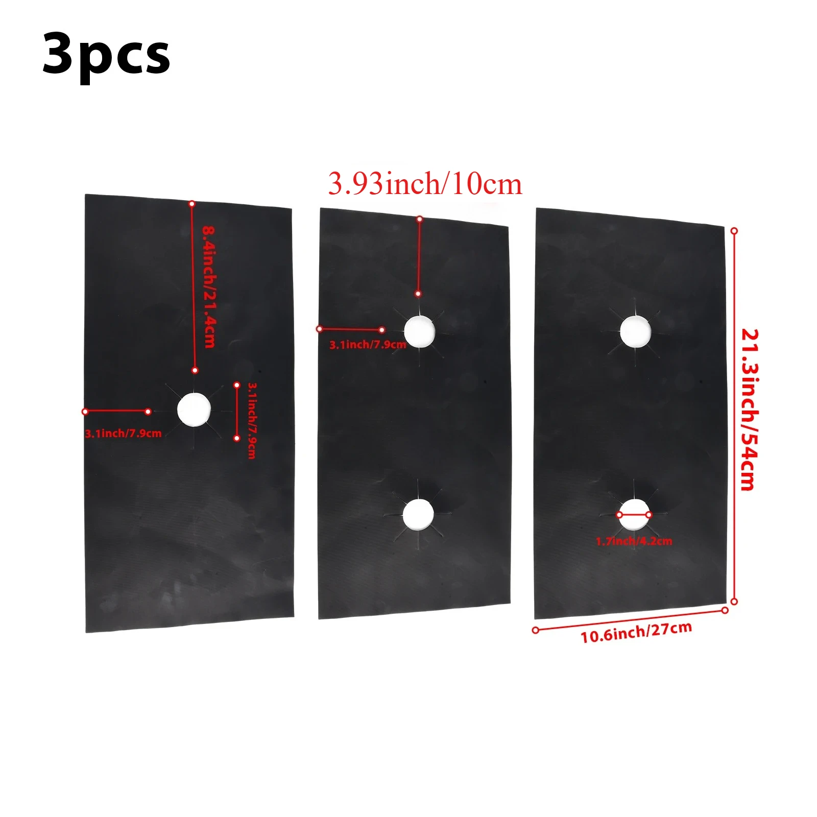 Tappetino per stufa a gas a 5 fori Copertura protettiva Cuscinetti protettivi antigraffio per piano cottura Tappetino per pulizia antiaderente lavabile a prova di olio da cucina Tappetino per barbecue