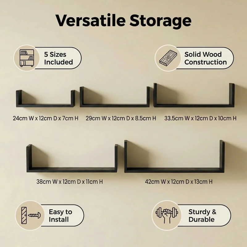 Wall Mounted Multi-Layer Storage Shelf - Creative Modular Display Rack for Living Room, Bedroom and Home Decor Organization