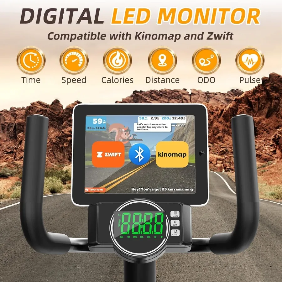 Rower treningowy leżący dla dorosłych i seniorów, rowery leżące do użytku domowego z oporem magnetycznym, Bluetooth i możliwością podłączenia do aplikacji.