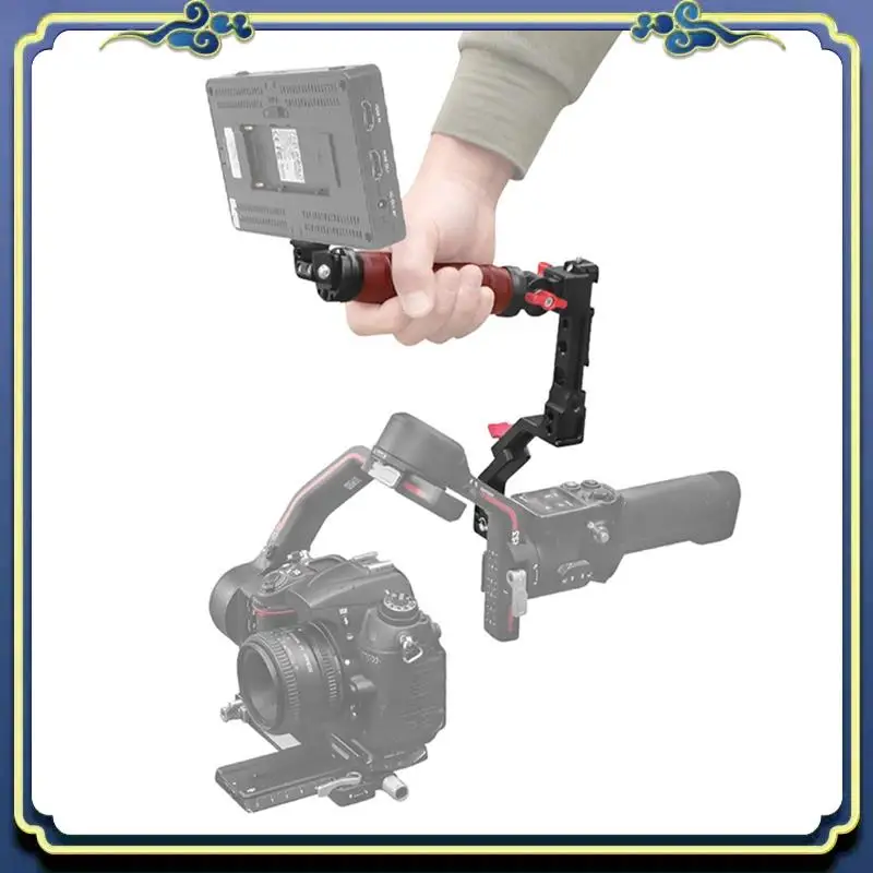 

For DJI Handheld Stabilizer Expansion Gimbal Bracket Multi-Functional Folding Dual-Use Rosewood Lifting Pot Handle Durable , C