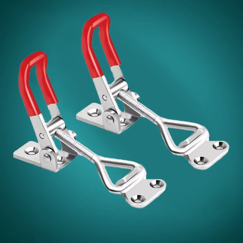 8 STUKS Ijzer Gegalvaniseerd/Roestvrij Staal Verstelbare Toggle Clamp Catch Sluiting Quick Release Klem Antislip Push Pull Toggle Clamp