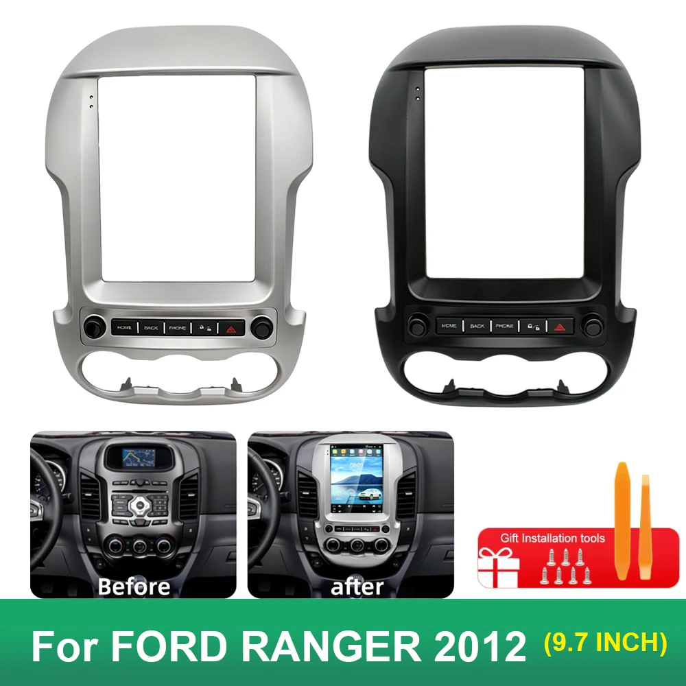 9.7 Inch Radio Fascia Fram Car Android Stereo Dashboard Panel Trim Kit For FORD RANGER 2012