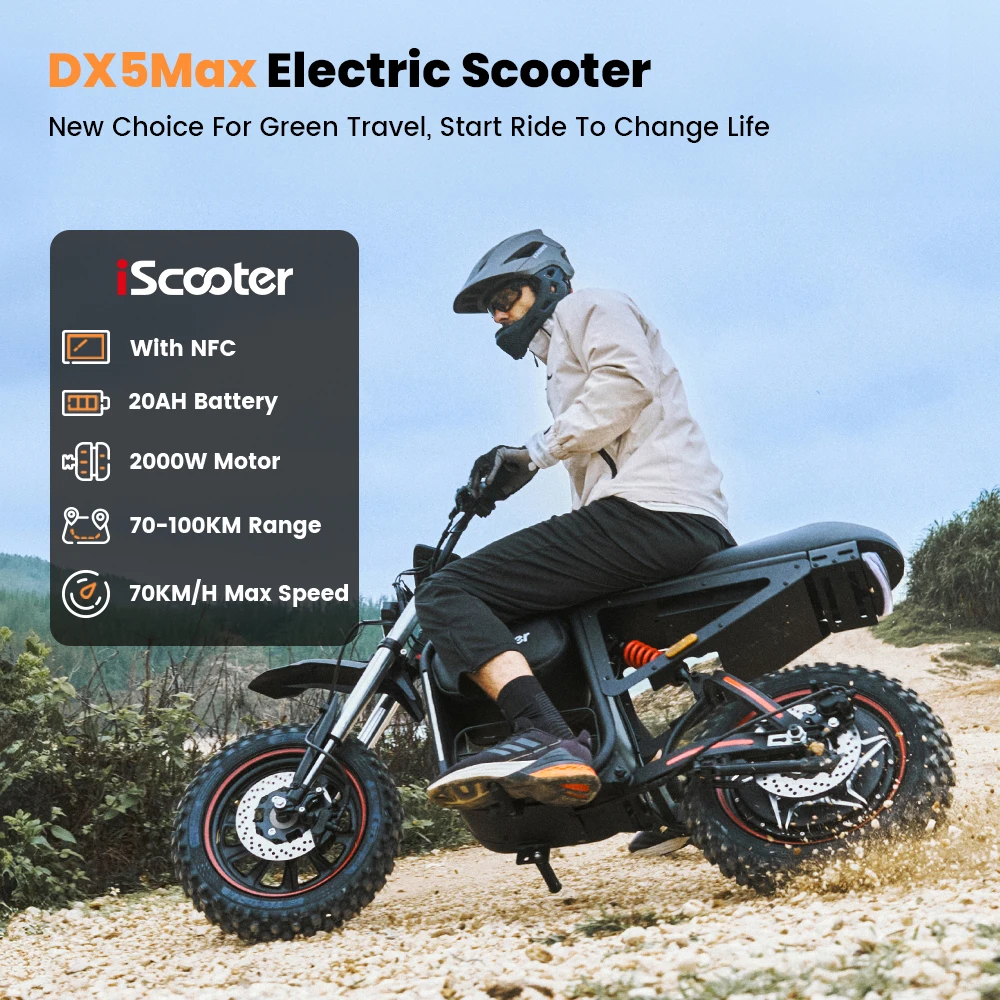 2000W Electric Scooter DX5MAX Scooter 52V 20Ah Scooter 17inch