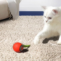 Automatic Moving Cat Toy Ball Smart Cat Toys Two Speed Adjustment Speedy Tail Cat Toy with Replacement Tail