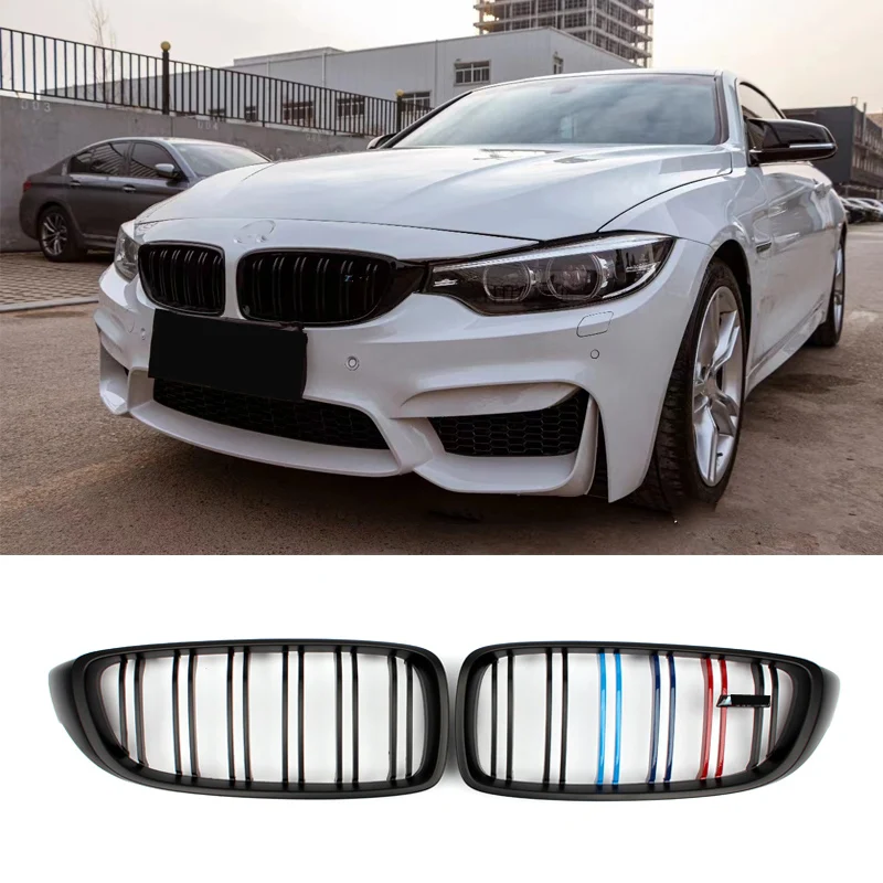 

Double line ABS Coloer black Car Bumper Grille For BMW 4-Series M4 F32 F33 F82