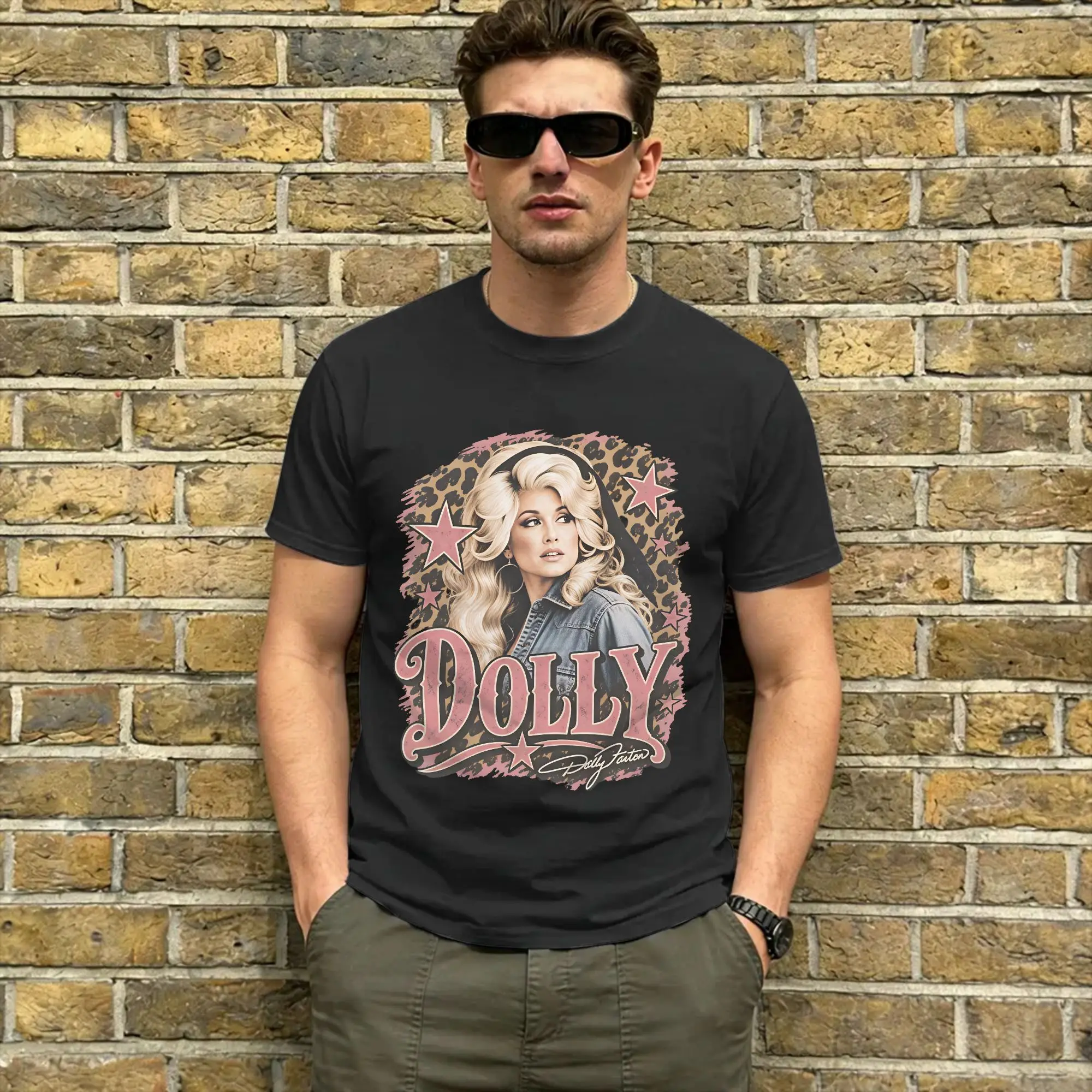 Dolly Parton Memorial  T-Shirt Men  Fun 100% Cotton Tees Round Neck Short Sleeve T Shirt Birthday Gift Clothing