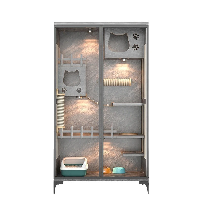 

Cat nest Solid wood cat villa Household multi-layer wooden cat house Cat pet store Cat cabinet House Cat house