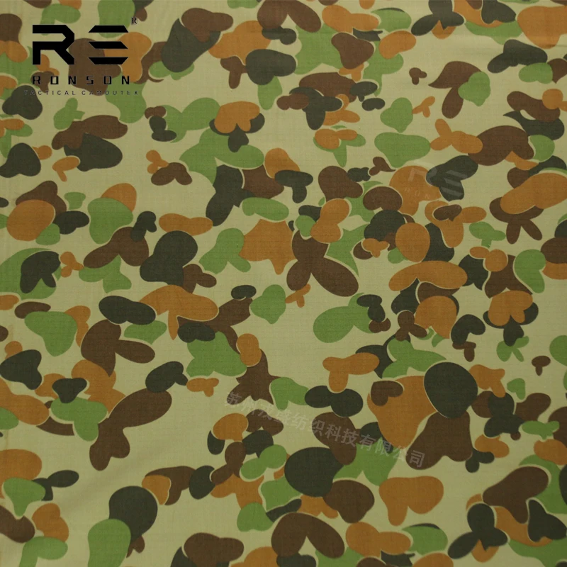 

50% Nylon 50% Cotton New Australian Camouflage fabric NYCO 50/50 RIP-STOP TACTICAL GEAR FABRIC use for uniform in stock