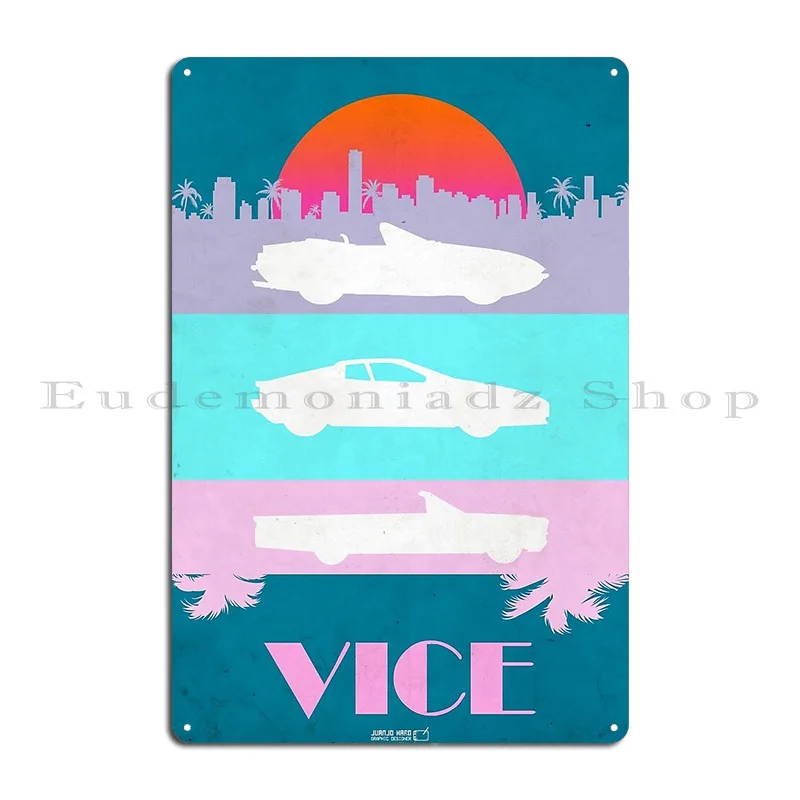 Vice Metal Sign Decoration Club Designing Printed Living Room Tin Sign Poster