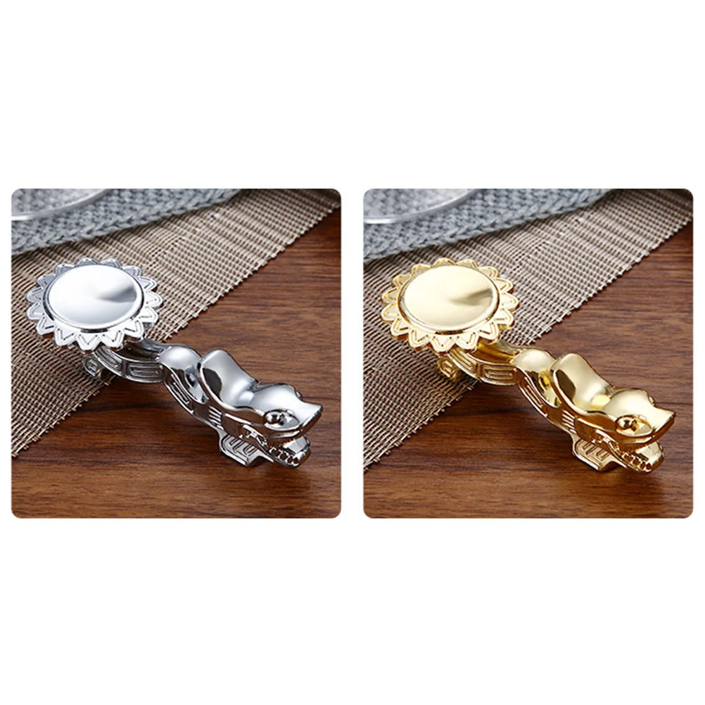 

Solid Color 1Pc Zinc Alloy Chopstick Holder Elegant Dragon Head Design Spoon Fork Rest Kitchenware Metal Pillow