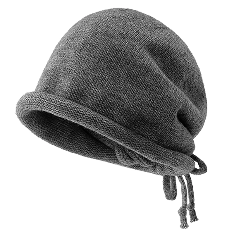 Gorro de lana cálido de terciopelo para mujer, gorro de punto coreano que combina con todo, gorro grueso para esquí al aire libre, invierno, nuevo