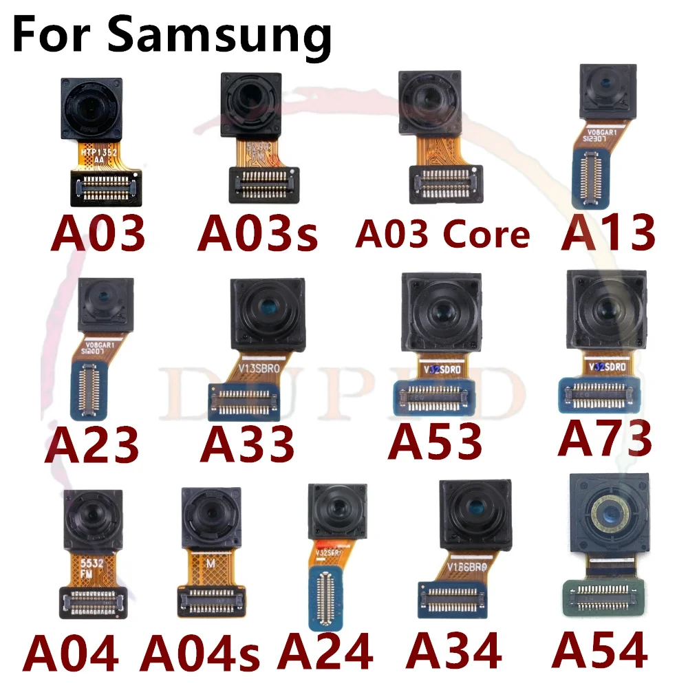 Front Camera For Samsung Galaxy A03 A04 A13 A23 A24 A33 A34 A53 A54 A73 5G Frontal Selfie Camera Module Spare Parts