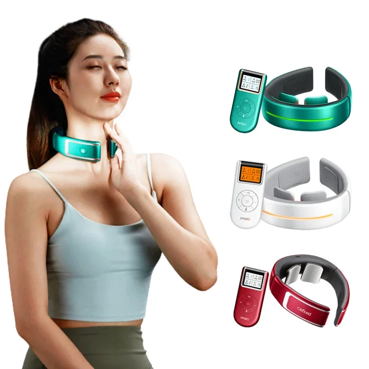 

Intelligent Smart Wireless Portable Shiatsu Vibrating Tens Ems Pulse Infrared Warm Heat Cervical Neck Massager Device Electric