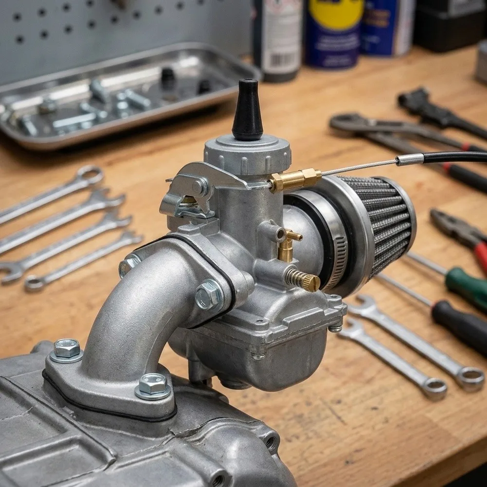 VM22-133 Slide Valve Carburetor 22mm Compatible with Common Intake Manifold Flanges for Broad Application Flexibility