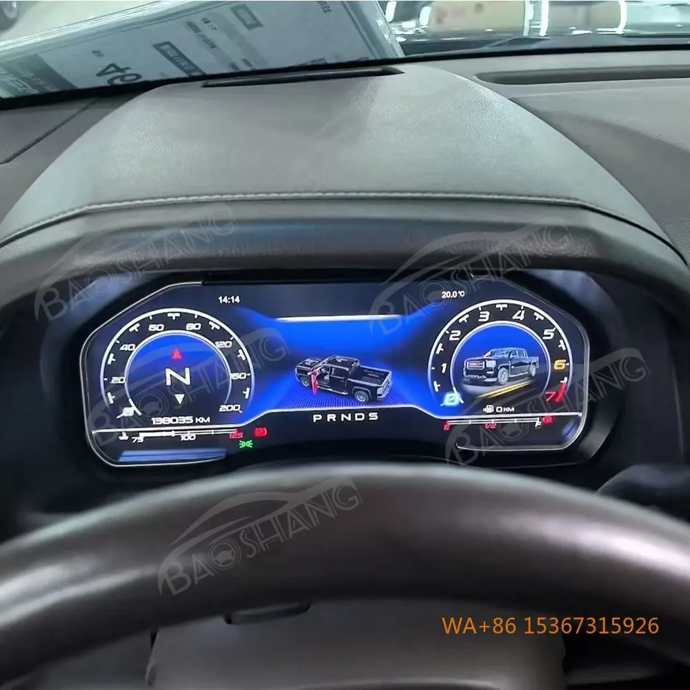 

12.3''Digital Cluster for Tahoe/Suburban//Sierra 2014-2020 Car Full LCD Dashboard Speed Meter Cockpit